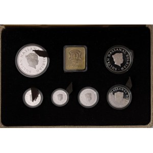 Foreign coins - BRUNEI Hassanal Bolkiah (1967-) Dollaro; 50, 20, 10, 5 ...