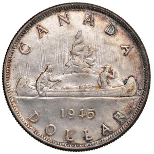 Foreign coins - CANADA Giorgio VI (1936-1952) Dollaro 1945 - KM 37 AG (...