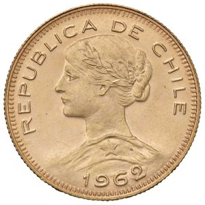 Foreign coins - CILE 100 Pesos 1962 - KM 175; Fr. 54 AU (g 20,39) Bei f...
