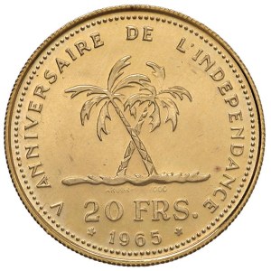 Foreign coins - CONGO 20 Franchi 1965 - Fr. 4 AU (g 6,44)...