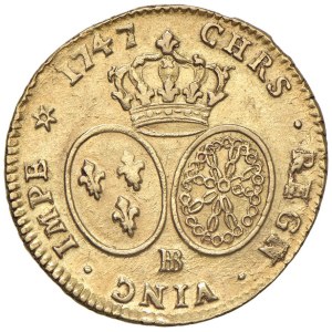 Foreign coins - FRANCIA Luigi XV (1715-1774) Doppio Luigi 1747 BB - KM ...
