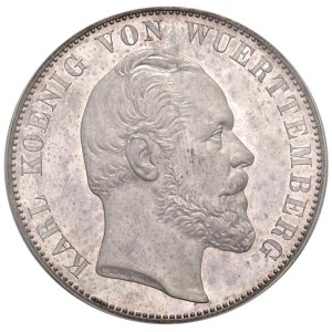 Foreign coins - GERMANIA Württemberg - Carlo I (1864-1891) 2 Talleri 18...