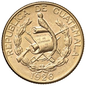 Foreign coins - GUATEMALA 5 Quetzales 1926 - KM 244 AU (g 8,34)...