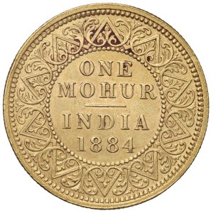 Foreign coins - INDIA Vittoria (1837-1891) Mohur 1884 Calcutta - KM 496...