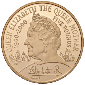 Foreign coins - INGHILTERRA Elisabetta II (1952-2022) 5 Sterline 2000 -...