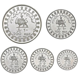 Foreign coins - IRAN Reza Pahlevi (1941-1979) Proof set 5 valori SH1350...