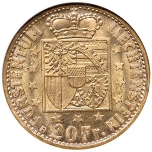 Foreign coins - LIECHTENSTEIN Franz Joseph II (1938-1989) 20 Franchi 19...