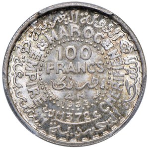 Foreign coins - MAROCCO Mohammed V (1927-1957) 100 Franchi 1372 / 1953 ...