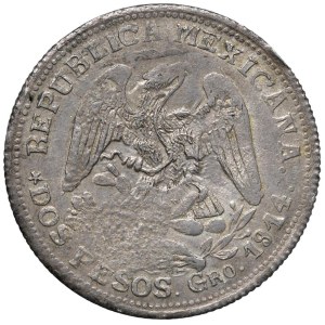 Foreign coins - MESSICO Guerrero 2 Pesos 1914 - KM 643 Electrum (g 22,4...