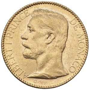 Foreign coins - MONACO Alberto I (1889-1922) 100 Franchi 1895 - KM 105;...