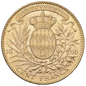 Foreign coins - MONACO Alberto I (1889-1922) 100 Franchi 1895 - KM 105;...