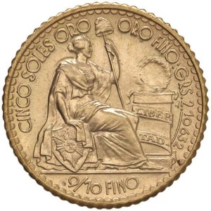 Foreign coins - PERU 5 Soles 1959 - KM 235 AU (g 2,34) 1536 pezzi conia...