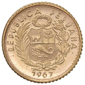 Foreign coins - PERU 5 Soles 1967 - KM 235 AU (g 2,36) 3651 pezzi conia...