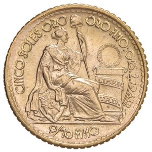 Foreign coins - PERU 5 Soles 1967 - KM 235 AU (g 2,36) 3651 pezzi conia...