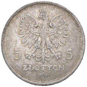 Foreign coins - POLONIA 5 Zlotys 1930 - KM Y19 AG (g 18,00) Colpetto al...
