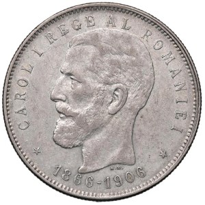Foreign coins - ROMANIA Carol I (1881-1914) 5 Lei 1906 - KM 35 AG (g 25...