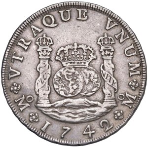 Foreign coins - Filippo V (1700-1746) Messico - 8 Reales 1742/1 MF - KM...