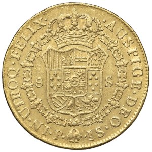 Foreign coins - Carlo III (1759-1788) Popayan - 8 Escudos 1773 JS - KM ...