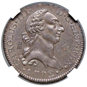 Foreign coins - Carlo III (1759-1788) Segovia - 4 Maravedis 1772 - KM 4...