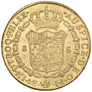 Foreign coins - Carlo IV (1788-1808) Lima - 8 Escudos 1795 IJ - KM 101;...