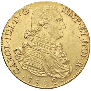 Foreign coins - Carlo IV (1788-1808) Madrid - 8 Escudos 1802 FA - KM 43...