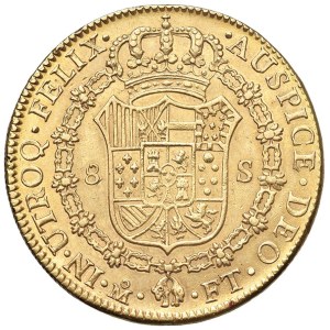 Foreign coins - Carlo IV (1788-1808) Messico - 8 Escudos 1803 FT - KM 1...
