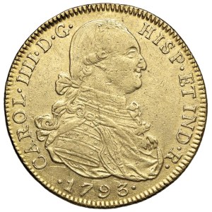 Foreign coins - Carlo IV (1788-1808) Santa Fe de Nuevo Reino - 8 Escudo...
