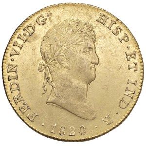 Foreign coins - Ferdinando VII (1808-1833) Madrid - 8 Escudos 1820 GJ -...