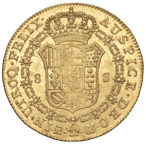 Foreign coins - Ferdinando VII (1808-1833) Madrid - 8 Escudos 1820 GJ -...