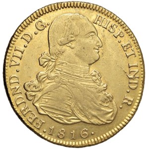 Foreign coins - Ferdinando VII (1808-1820) Popayan - 8 Escudos 1816 Pn ...