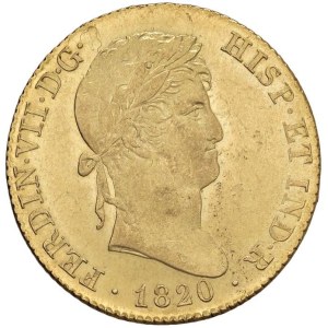 Foreign coins - Ferdinando VII (1808-1833) Madrid - 4 Escudos 1820 GJ -...