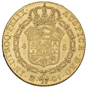 Foreign coins - Ferdinando VII (1808-1833) Madrid - 4 Escudos 1820 GJ -...