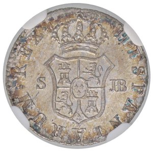Foreign coins - Ferdinando VII (1808-1833) Sevilla - Mezzo real 1832 JB...
