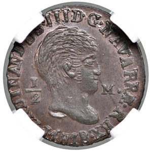 Foreign coins - Ferdinando VII (1808-1833) Pamplona - 1/2 Maravedi 1818...