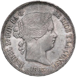 Foreign coins - Isabella II (1833-1868) Sevilla - 20 Reales 1863/53 - K...