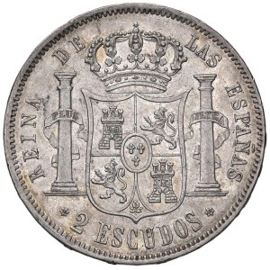 Foreign coins - Isabella II (1833-1868) Madrid - 2 Escudos 1868 - KM 62...