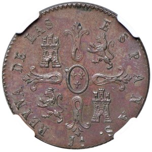 Foreign coins - Isabella II (1833-1868) Jubia - 8 Maravedìs 1850 - Cal....