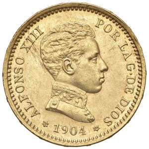 Foreign coins - Alfonso XIII (1886-1931) 20 Pesetas 1904 (1904) - Fr. 3...