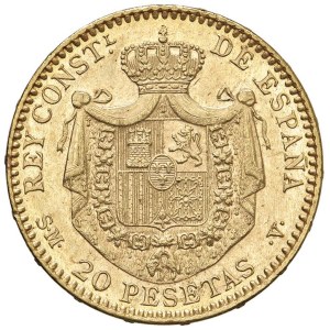 Foreign coins - Alfonso XIII (1886-1931) 20 Pesetas 1904 (1904) - Fr. 3...