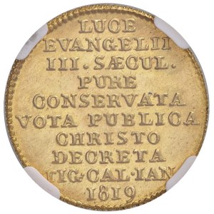 Foreign coins - SVIZZERA Zurigo - Ducato 1819 - KM XM2; Fr. 490 AU In s...