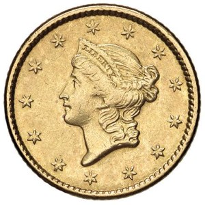 Foreign coins - USA Dollaro 1850 - KM 73 AU (g 1,67) RR...