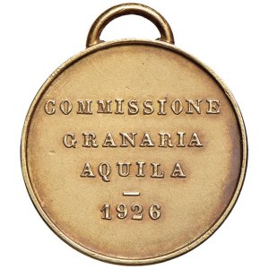 Fascist medals - MEDAGLIE FASCISTE Medaglia 1926 commissione granaria Aq...