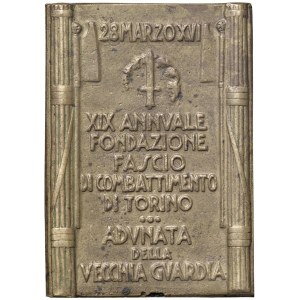 Fascist medals - MEDAGLIE FASCISTE Ventennio (1922-1943) Placchetta 1938...