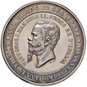 Savoy medals - MEDAGLIE DEI SAVOIA Medaglia 1878 Morte di Vittorio Ema...