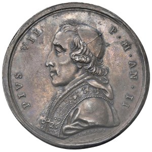 Papal medals - Pio VII (1800-1823) Medaglia A. II Accademia del Nudo -...