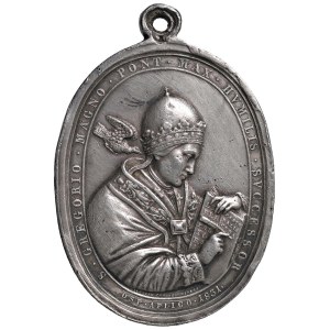 Papal medals - Gregorio XVI (1831-1846) Medaglia ovale 1831 San Gregor...