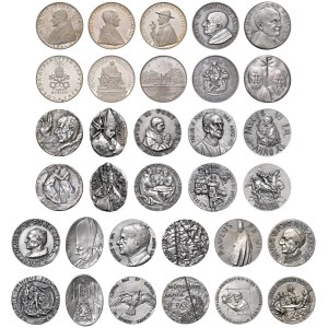 Papal medals - Paolo VI (1963-1978) Giro Completo delle 16 medaglie an...