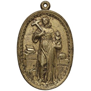Religious plaques - Placchetta ovale Religiosa da fusione di area spagnola ...
