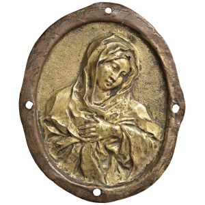 Religious plaques - Placchetta Mariana uniface ovale da fusione. XVII secol...