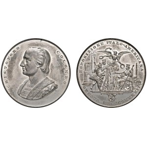 Character medals - Cristoforo Colombo (1451-1506) Lotto di 2 medaglie in a...